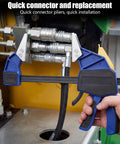 18 Inch Hydraulic Quick Connect Hand Clamp Tool Set With 6 NPT Dual Jaw Configurations And Storage Bag used on equipment