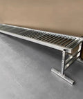 Heavy Duty Adjustable Height Roller Stands Rock Solid Conveyor Support Legs For Table Saws And Woodworking Shops with stainless steel rollers.