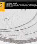 Heavy Duty 100 Piece 225mm Sanding Discs With Hook And Loop Pad Fit Drywall Sander featuring six holes, thick and durable design.