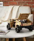 Technic RC Hummer kit shown on a table, highlighting its detailed off-road design and 804-piece construction.
