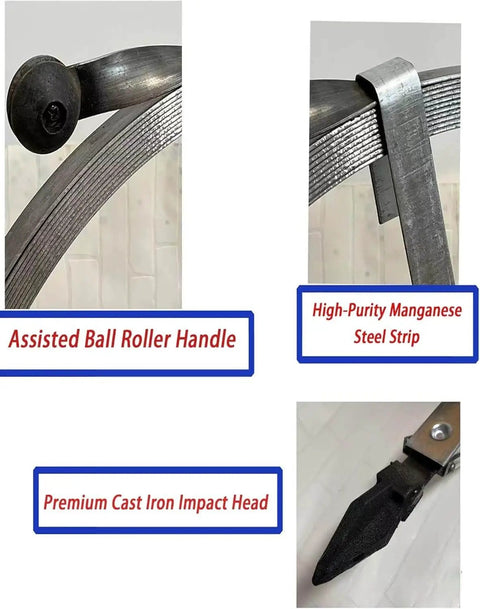Heavy Duty Steel Wire Drain Auger Snake Tool For Kitchens Bathrooms And Septic Tanks with ball roller handle and cast iron head.