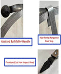 Heavy Duty Steel Drain Auger Snake Tackles Clogged Drains In Kitchens And Baths Banishes Gunk From Sewer Lines With Rust Shield Coating For Zero Sweat Clearing All Day Long features assisted ball roller handle and cast iron impact head.