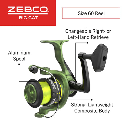 Heavy Duty Big Cat Spinning Reel And Rod Combo For Catfish And Freshwater Anglers Haul Monster Cats With 7 Foot 2 Piece Rod Pre Spooled
