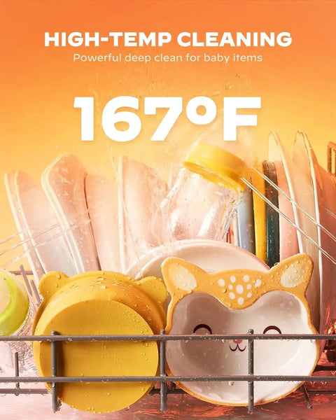 No Fuss Portable Countertop Dishwasher With Smart App Control And Built In Water Tank Excellent For Tiny Apartments Or RV Adventures Features Eight Quick Wash Cycles Four Place Capacity Plus Automatic Air Dry with baby items, deep clean at 167°F.