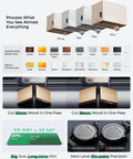 Comparison of engraving capabilities and materials for the xTool S1 20W and 40W laser engravers, with materials like wood and acrylic.
