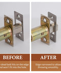 Deadbolt Strike Plate Restorer That Fixes Door Latch Misalignment and Sticking, Large Hole and Narrow Edge Frame for Easy, No More Jam