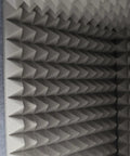 Rock Solid Desktop Soundproof Vocal Recording Booth Cube Featuring Heavy Duty Acoustic Foam Panels for effective noise reduction.