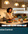 Matter Smart Light Bulbs Dual Band WiFi 6 2.4GHz And 5GHz, Lightning Fast Response, Compatible With Alexa Apple HomeKit Google Home And More, Easy Setup For Smarter Rooms And Cozy Ambience. Kitchen ceiling bulbs in pendant fixtures, voice controlled
