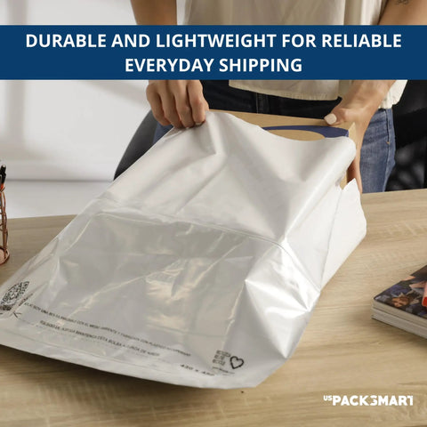 White Poly Mailers 10x13 Pro-Grade Durable Waterproof Tear-Proof Shipping Envelopes With Strong Self-Sealing Adhesive, 100 Pack