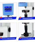 Heavy Duty Rockwell Hardness Tester Featuring A Smooth Touch Screen Interface For Testing Steel And Aluminum. LCD display, diamond anvil, load handle.