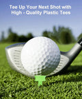 Durable Neon Green 0.82 Inch Golf Tees Pack Of 100 For Easy Tee Up, Short Tees With Thick Body For Stability in grass