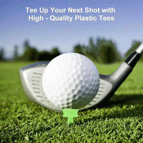 Durable Neon Green 0.82 Inch Golf Tees Pack Of 100 For Easy Tee Up, Short Tees With Thick Body For Stability in grass