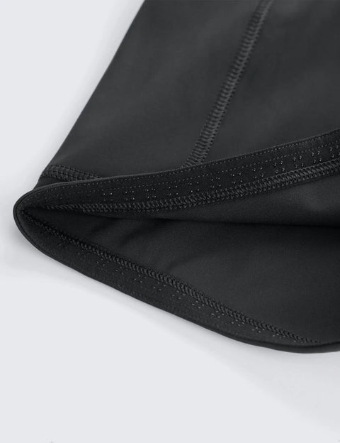 Close-up of anti-slip dots on Women Running Shorts Double Layer 3 Inch High Rise 2 In 1 Built In Spandex Short Black Medium