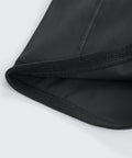 Close-up of High Waisted A Line Golf Skirt With Built In Short Ultra Soft Quick Dry Fabric Feathery Fit Anti Slip Dots Black Small