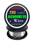 High Temp 80 Wire Pro Grade For Hot Wire Foam Cutter 110 Feet Of 28 Gauge Zero Point Three Millimeter Diameter NiCr Alloy