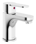 One Handle Single Hole Chrome Bathroom Faucet With Ceramic Cartridge And Braided Hose Connections 1 GPM Water Flow