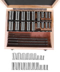Pro Keyway Broach Kit for Metalworking, 30 Piece Set with 5 Broaches, 18 Bushings, 7 Shims in open box display