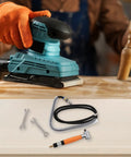 Top Shelf Right Angle Air Die Grinder Pencil Style Tool Pumping A Solid 70000 RPM Free Speed For Quick Deburring Polishing And Easy Brake Pad Cleanup Around The Shop in use with grinding accessories