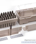 36 Piece Alphabet And Number Stamp Set With Built In Alignment Tools For Precise Imprinting On Metal Plastic And Wood One Eighth Inch 3mm Punch Hardened To HRC 62 With Durable Storage Box Made In USA display with components