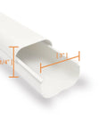 3 Inch PVC Line Set Cover Kit 11.3 Feet Tubing Cover For Mini Split Central Air Conditioner cross-section dimensions shown