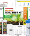 40 Test Soil Kit For Lawns Gardens And Vegetables With Ammonia Nitrogen pH Phosphorus And Potassium Readings, kit components view