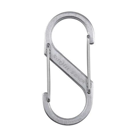 Size 3 SBiner Dual Carabiner Stainless Steel, Double Gated Clip for Keychains, Gear and Outdoor Use, Built To Last Stainless Steel
