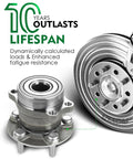 Two Pack Rear Wheel Bearing And Hub Assembly For Subaru Five Lug Fit Forester 2014 2018 Impreza 2012 2019 Crosstrek 2016 2020 XV Crosstrek 2L H4 OE 512518 28473FJ020 close-up view