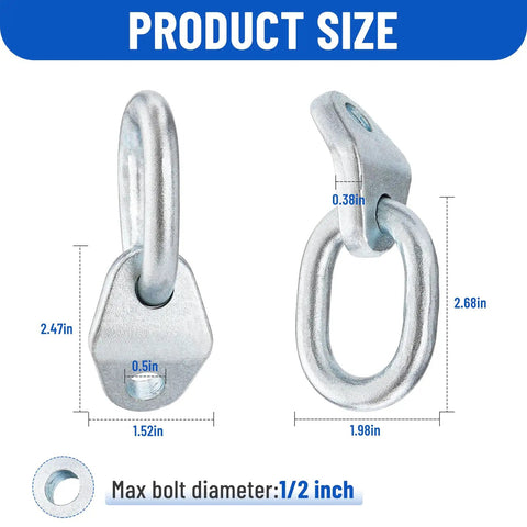 17700 Lb Engine Lift Bracket Set Built Beefy For Heavy Lifts Forged Construction dimensions with max bolt diameter