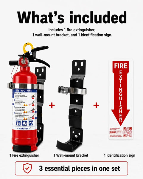 Heavy Duty ABC Dry Chemical Fire Extinguisher With Wall Mount Bracket Got Your Back For Fast Reaction To Wood Grease Or Electrical Flames At Home Or The Garage