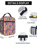 Desert Cactus Flower Insulated Lunch Bag On The Go Lunch Box Tote Waterproof Nylon With Food Grade Aluminum Foil Lining design details