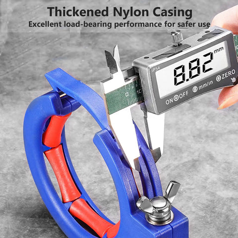 Heavy Duty Pro Grade Cable Tray Roller Guide For Quick Wire Laying And Pulling In Construction Projects With A 65mm Opening And Reinforced Stainless Steel Clamps For Easy Glide Reliable Cable Routing, blue nylon clamp measuring 8.82 mm