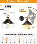 Vintage Industrial Black Wall Sconces 240 Degree Adjustable Antique Style For Restaurants Galleries Kitchens Hallways Doorways UL Approved 3 Pack Wall Lighting with dimensions