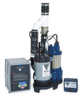 1/3 HP Combo Sump Pump System with Battery Backup and Alarm 3000 GPH Flow 10 Feet Head with control box and sensors