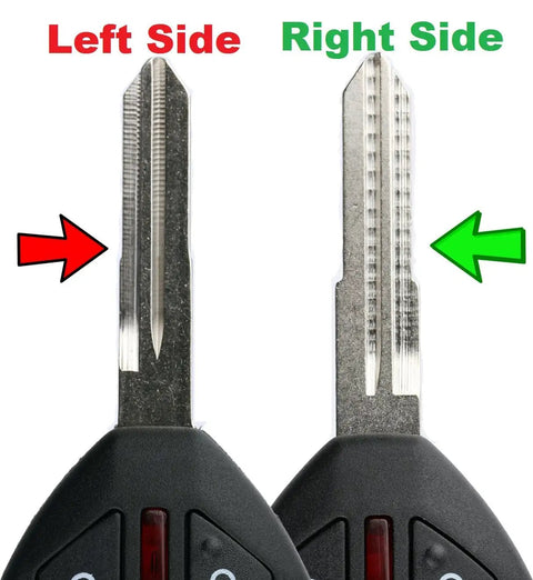 Uncut Blank Key Blade Case Shell With Button Pad For 2007 2012 Mitsubishi Eclipse Lancer Galant showing key detail