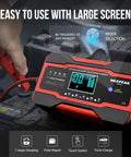 10 Amp Battery Charger And Maintainer For 12V 24V Cars Trucks Boats Marine And Lawn Mower Batteries, Smart Desulfator