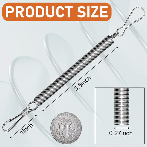 Bulk 15 Pack Heavy Duty Extension Springs 5 Inch By 0.27 Inch Stainless Steel with coin for size reference