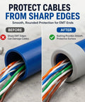 100 Pack Three Quarter Inch Emt Insulating Conduit Bushings White Plastic Cable Grommets Nec Approved protecting cables from sharp edges.