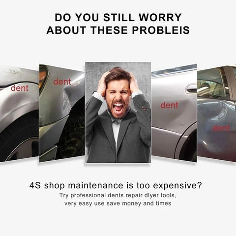 Powerful 1500W Aluminum Car Dent Repair Tool With Adjustable Heat And Timing Electromagnetic Induction Heater For Quick Auto Dent Removal And Repair Today, showing damaged car panels.