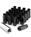 Beefy 20 Pack M12x1.5 Open End Lug Nuts For 5 Lug Wheels 60 Degree Conical Bulge Acorn 50mm Height 17mm Hex Spline Key