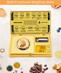 Pocket High Precision Milligram Scale 0.001g Resolution With 50g Capacity, showing digital display and calibration weight.