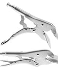 Locking Sheet Metal Clamp Set, 8 Inch Alloy Steel Pliers For Welding, Heavy Duty Sheet Metal Grip Tool, 2 Pack For Bending, Forming