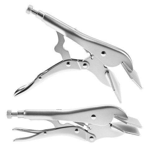 Locking Sheet Metal Clamp Set, 8 Inch Alloy Steel Pliers For Welding, Heavy Duty Sheet Metal Grip Tool, 2 Pack For Bending, Forming