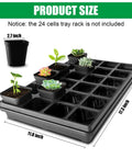 Five Pack Nursery Plant Trays For Potting And Seed Starting Heavy Duty Drainage Water Catcher Trays Large 17.3 By 11.8 Inches Without Holes Black