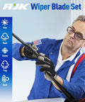 Man installing Rear Windshield Wiper Blade For X3 2018-2024, Streak Free OEM Quality Back Wiper Replacement