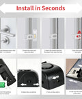 Installation steps for Dual Protection Door Lock Alarm Kit For Travel And Home Use On The Go Security With Two Size Lock Holes