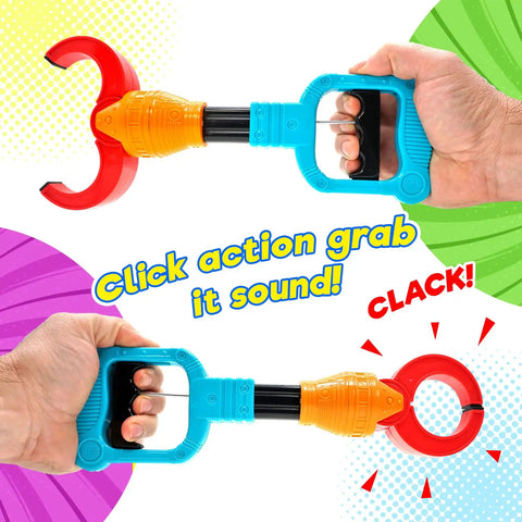 Grab It 12 Inch Claw Grabber Toy For Kids With Robotic Claw Design That Boosts Hand Eye Coordination And Makes A Hands On Interactive Pick Up Tool For Playtime Learning Toy And Party Favor