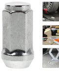 Chrome Plated Steel Wheel Lug Nuts For Rv And Car Hubs Super Easy Install Closed End Replacement Kit With Polished Stylish Finish To Upgrade Ride Style, chrome steel lug nut