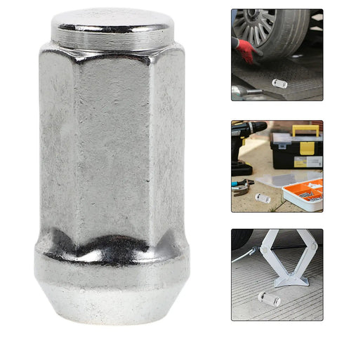 Chrome Plated Steel Wheel Lug Nuts For Rv And Car Hubs Super Easy Install Closed End Replacement Kit With Polished Stylish Finish To Upgrade Ride Style, chrome steel lug nut