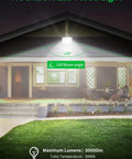 Beastly Bright 300W LED Flood Light 24000LM 6000K Daylight White illuminating house exterior with 120-degree beam angle