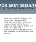 Installation guide for Heavy Duty Single Cable Clips With Screws Rock Solid Coaxial Clamps For Outdoor Wiring.